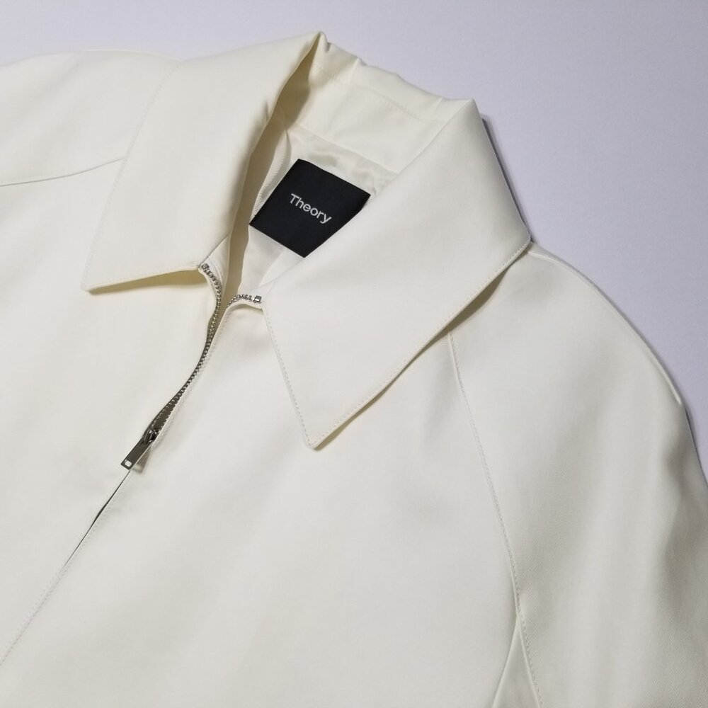 NWT Theory Women's Caban Double Cotton Coat Jacket in White Size S, M $695 - Picture 12 of 16